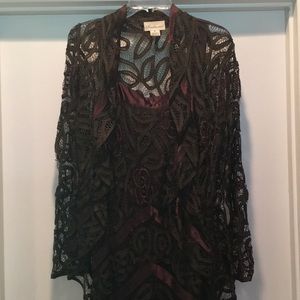 Beautiful chocolate evening ensemble